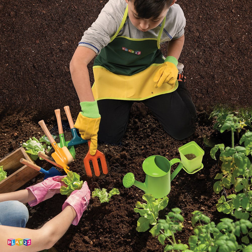 Kids Gardening Tool Set - 12-Piece Colorful Collection for Ages 3 and Up